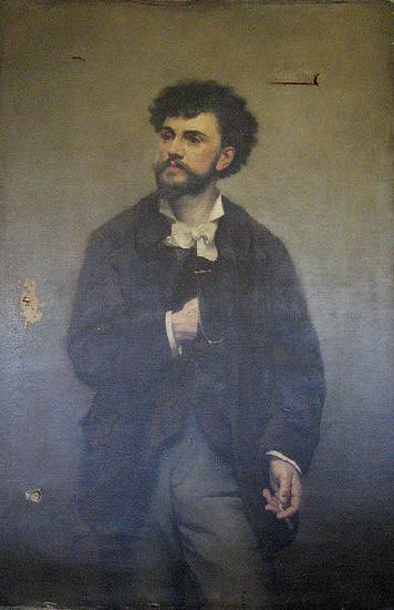 Adrien Lavieille Portrait of the painter Adrien Lavieille, her husband, made in 1879 by Marie Adrien Lavieille oil painting image
